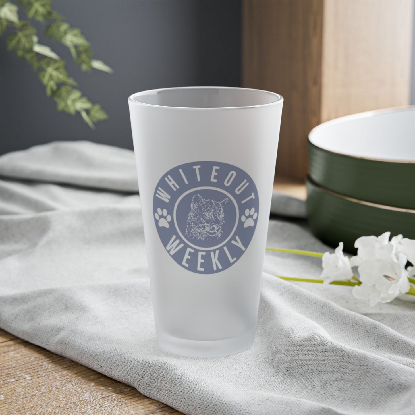 Penn State Football x White Out Weekly FROSTED Pint Glass (16 oz)