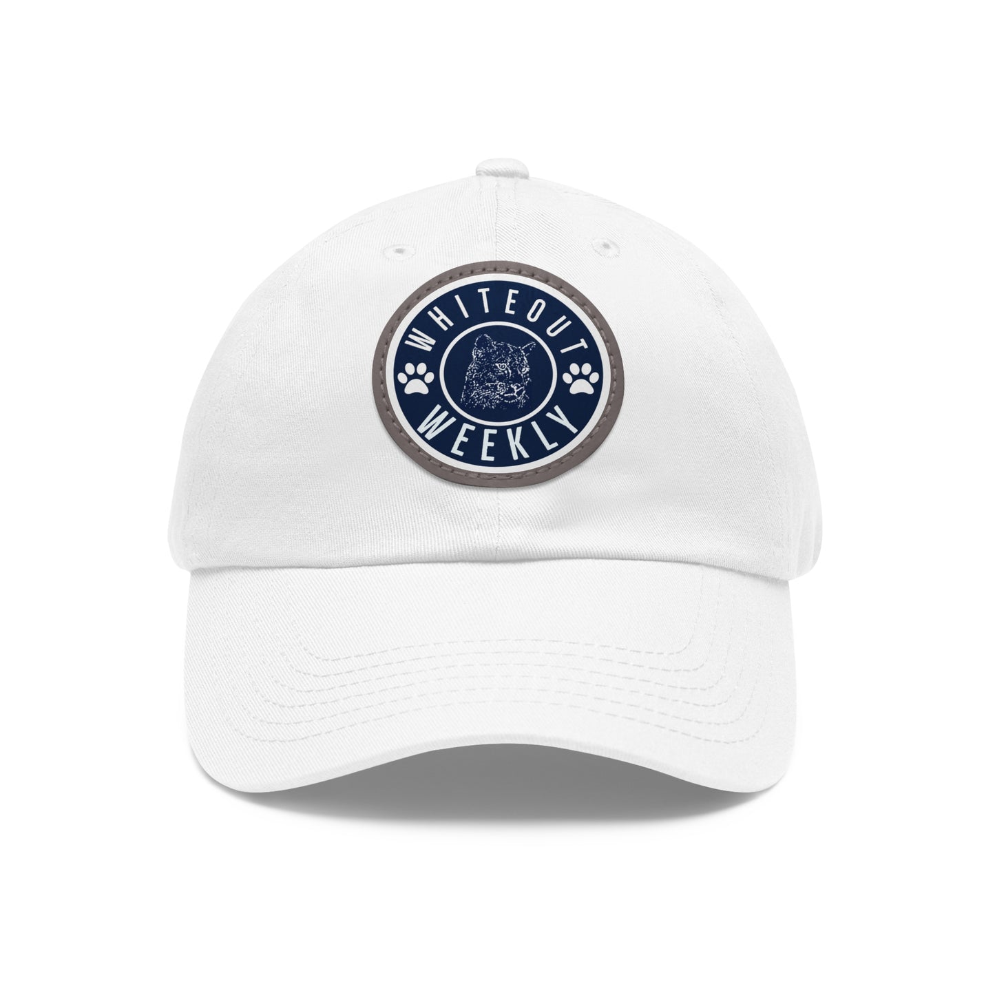 Penn State Football x Adjustable Hat (White Out Weekly Logo Leather Patch)