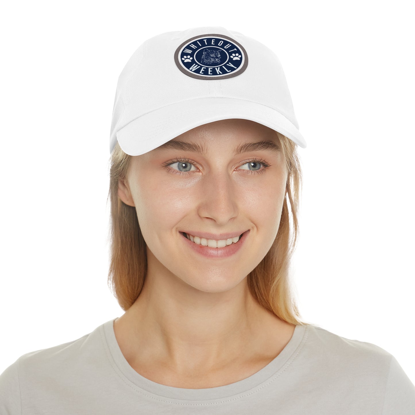 Penn State Football x Adjustable Hat (White Out Weekly Logo Leather Patch)