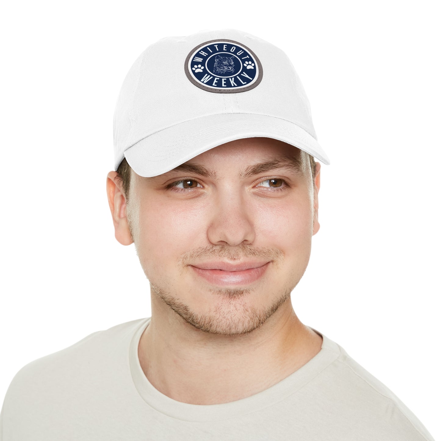 Penn State Football x Adjustable Hat (White Out Weekly Logo Leather Patch)