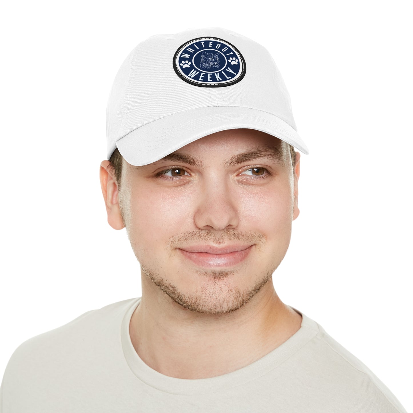 Penn State Football x Adjustable Hat (White Out Weekly Logo Leather Patch)