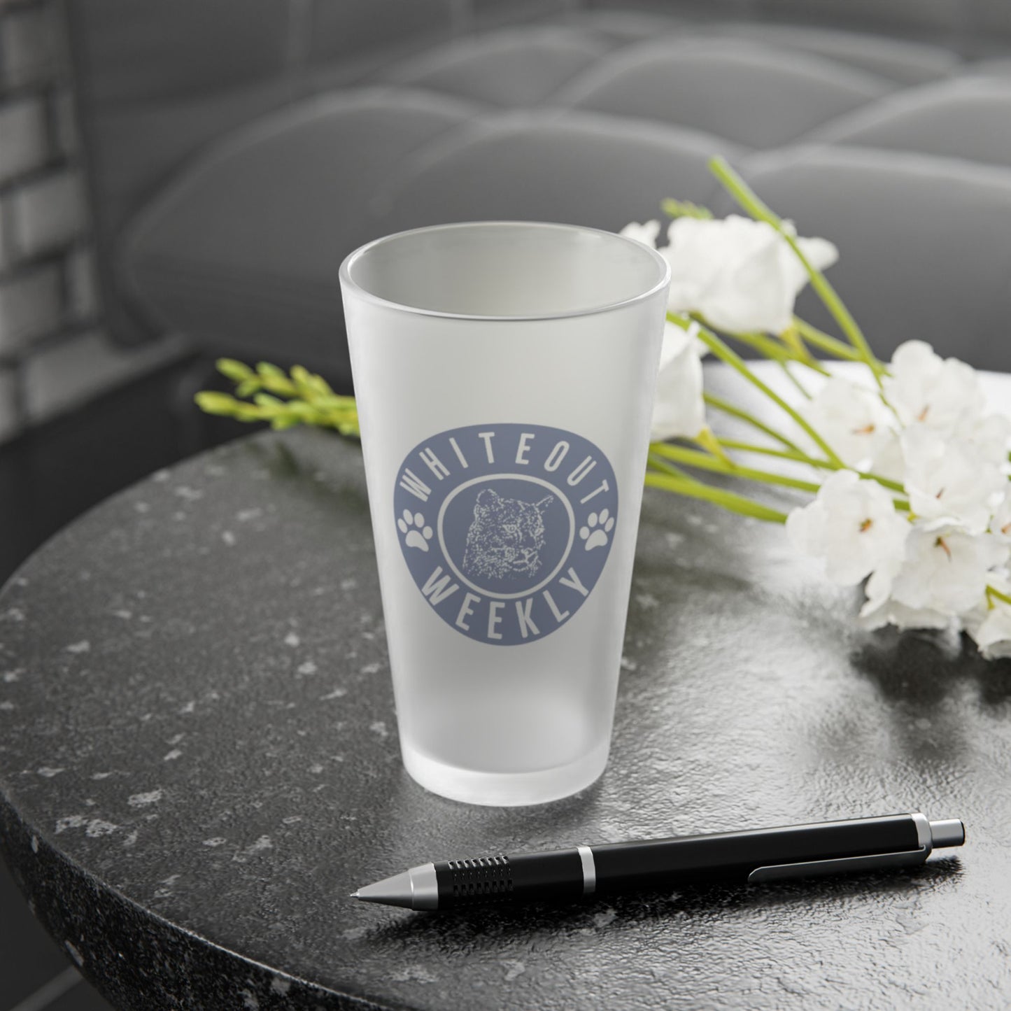 Penn State Football x White Out Weekly FROSTED Pint Glass (16 oz)